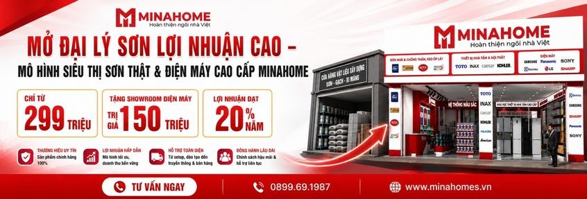 Mở Đại Lý Sơn Lợi Nhuận Cao – Mô Hình Siêu Thị Sơn Thật & Điện Máy Cao Cấp MinaHome